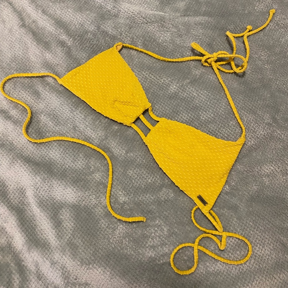 O’Neill Mustard Yellow Ribbed Bikini Top